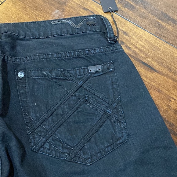 NWT Buffalo David Bitton SAMPLE Black Straight Denim Jeans #B10 - Picture 3 of 11